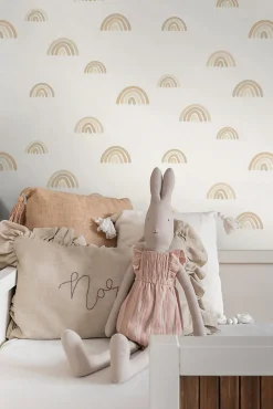 ESTAhome papier peint arcs en ciel beige - 53 cm x 10.05 m - 139685
