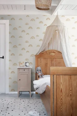 ESTAhome papier peint arcs en ciel beige - 53 cm x 10.05 m - 139685
