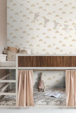 ESTAhome papier peint arcs en ciel beige - 53 cm x 10.05 m - 139685