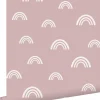 ESTAhome papier peint arcs en ciel vieux rose - 53 cm x 10.05 m - 139437