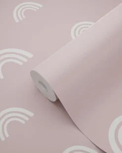 ESTAhome papier peint arcs en ciel vieux rose - 53 cm x 10.05 m - 139437