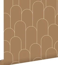 ESTAhome papier peint art déco terracotta - 50 x 900 cm - 139654