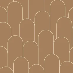 ESTAhome papier peint art déco terracotta - 50 x 900 cm - 139654