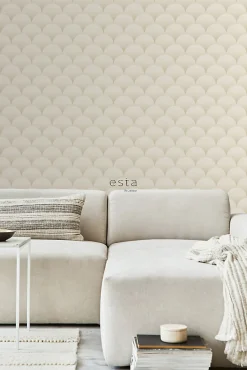ESTAhome papier peint art déco sable beige - 50 x 900 cm - 139464
