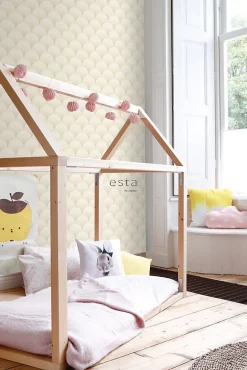 ESTAhome papier peint art déco sable beige - 50 x 900 cm - 139464