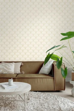 ESTAhome papier peint art déco sable beige - 50 x 900 cm - 139464
