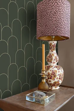 ESTAhome papier peint art déco vert foncé - 50 x 900 cm - 139656