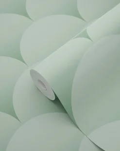 ESTAhome papier peint art déco vert grisé - 50 x 900 cm - 139466