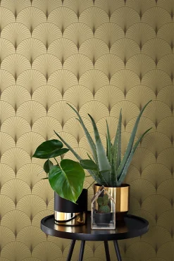 ESTAhome papier peint art déco or - 53 cm x 10.05 m - 139782