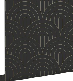 ESTAhome papier peint art déco noir et blanc - 53 cm x 10.05 m - 139742