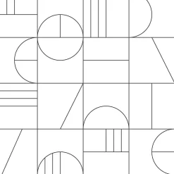 ESTAhome papier peint art déco blanc et noir - 53 cm x 10.05 m - 139142