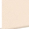ESTAhome papier peint art déco rose pêche clair et or rose - 53 cm x 10.05 m - 139216