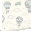 ESTAhome papier peint ballons à air chaud vieux blanc - 50 x 900 cm - 139716