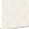 ESTAhome papier peint baroque gris chaud et couleur sable - 53 cm x 10.05 m - 127603