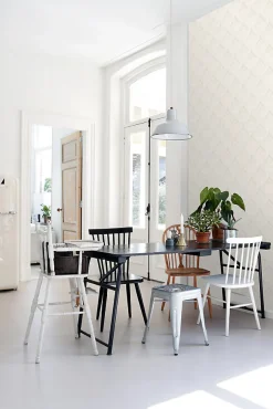 ESTAhome papier peint baroque gris chaud et couleur sable - 53 cm x 10.05 m - 127603