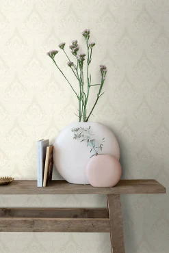 ESTAhome papier peint baroque beige crème - 53 cm x 10.05 m - 127605