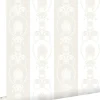 ESTAhome papier peint baroque blanc et argent - 53 cm x 10.05 m - 136846