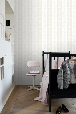 ESTAhome papier peint baroque blanc et argent - 53 cm x 10.05 m - 136846