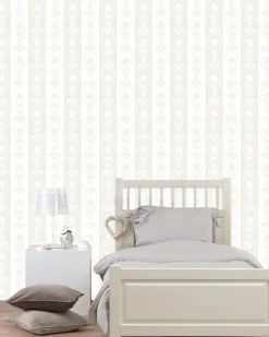 ESTAhome papier peint baroque blanc et argent - 53 cm x 10.05 m - 136846