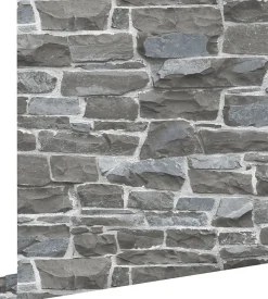 ESTAhome papier peint brique gris foncé - 53 cm x 10.05 m - 138521