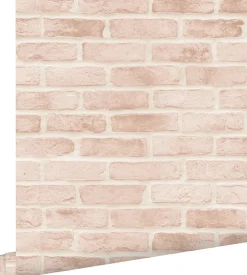 ESTAhome papier peint brique rose pêche clair - 53 cm x 10.05 m - 139166