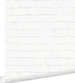 ESTAhome papier peint brique blanc - 53 cm x 10.05 m - 138533