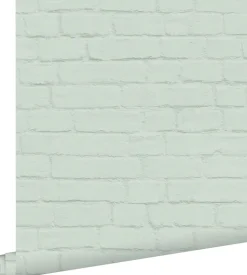 ESTAhome papier peint brique vert menthe - 53 cm x 10.05 m - 139193