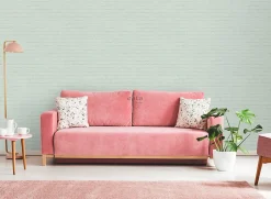 ESTAhome papier peint brique vert menthe - 53 cm x 10.05 m - 139193