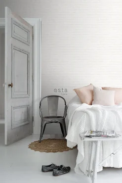 ESTAhome papier peint brique blanc cassé - 53 cm x 10.05 m - 138532
