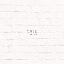 ESTAhome papier peint brique blanc cassé - 53 cm x 10.05 m - 138532