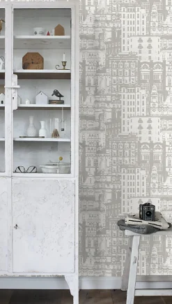 ESTAhome papier peint bâtiments beige - 53 cm x 10.05 m - 138223