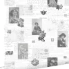 ESTAhome papier peint cartes postales anciennes vintage noir et blanc - 53 cm x 10.05 m - 138128