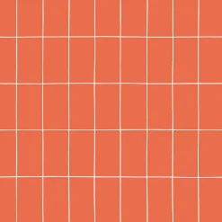 ESTAhome papier peint carrelage orange et blanc - 50 x 900 cm - 139963