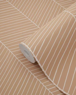 ESTAhome papier peint chevron terracotta claire - 53 cm x 10.05 m - 139357