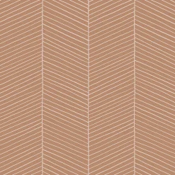 ESTAhome papier peint chevron terracotta claire - 53 cm x 10.05 m - 139357