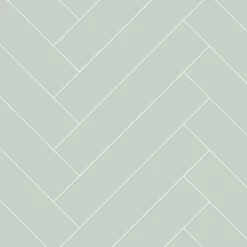 ESTAhome papier peint chevron vert menthe et blanc - 53 cm x 10.05 m - 139221