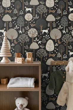ESTAhome papier peint chiens noir - 50 x 900 cm - 139714
