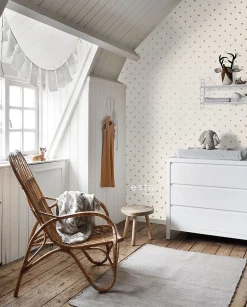 ESTAhome papier peint coeurs or brillant et beige - 53 cm x 10.05 m - 138865