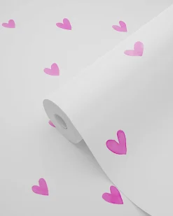 ESTAhome papier peint coeurs rose bonbon - 53 cm x 10.05 m - 138866