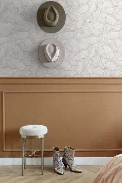 ESTAhome papier peint coquelicots gris et blanc - 53 cm x 10.05 m - 139704