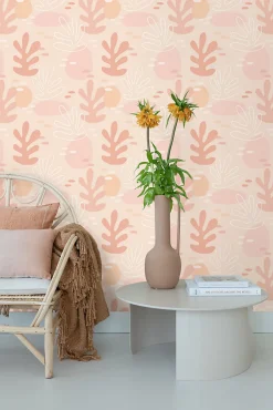 ESTAhome papier peint corail rose clair - 50 x 900 cm - 139541
