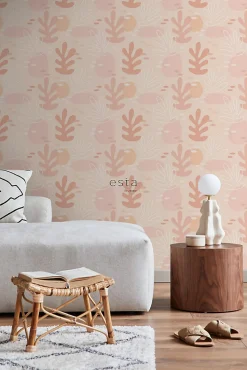 ESTAhome papier peint corail rose clair - 50 x 900 cm - 139541