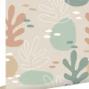 ESTAhome papier peint corail terracotta claire, vert grisé et gris - 50 x 900 cm - 139542