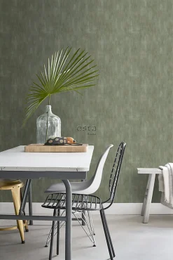 ESTAhome papier peint effet béton vert olive grisé - 53 cm x 10.05 m - 148754