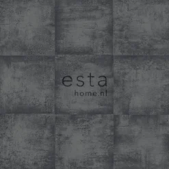 ESTAhome papier peint effet béton noir - 53 cm x 10.05 m - 138204