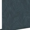 ESTAhome papier peint feuilles de palmier bleu foncé - 53 cm x 10.05 m - 139433