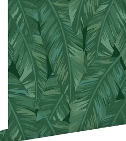ESTAhome papier peint feuilles de bananier vert émeraude - 53 cm x 10.05 m - 139016