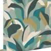 ESTAhome papier peint feuilles tropicales bleu canard et bleu canard - 50 x 900 cm - 139942