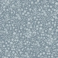 ESTAhome papier peint fleurs bleu gris - 53 cm x 10.05 m - 139885