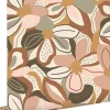 ESTAhome papier peint fleurs terracotta et rose clair - 50 x 900 cm - 139629
